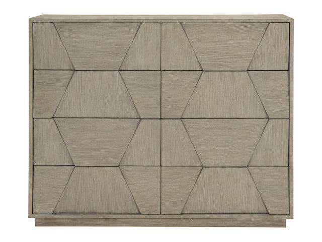 Linea Cerused Greige Geometric Dresser - Ornate Home