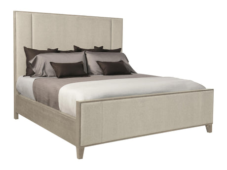 Linea Cerused Greige/Grey Panel King Bed - Ornate Home
