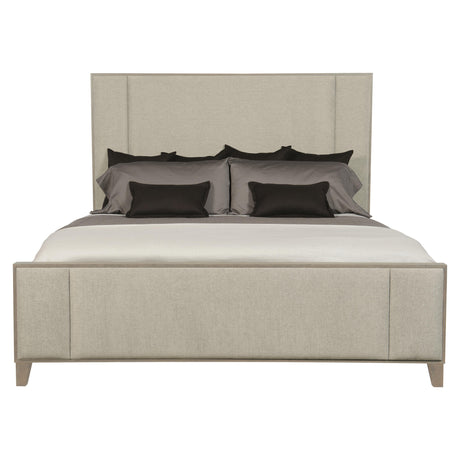 Linea Cerused Greige/Grey Panel King Bed - Ornate Home