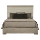 Linea Cerused Greige Queen Panel Bed - Ornate Home