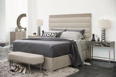 Linea Cerused Greige Queen Panel Bed - Ornate Home