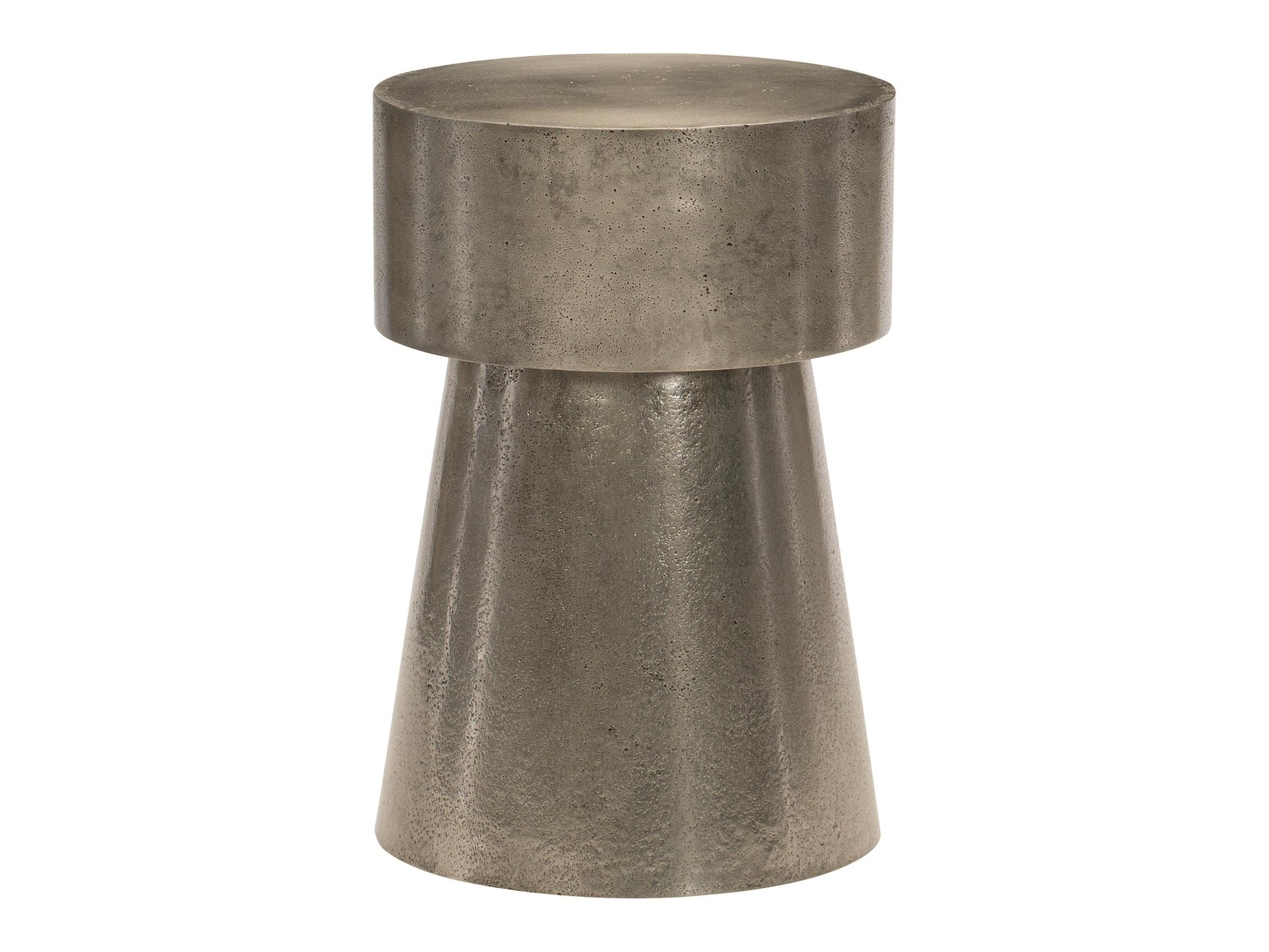 Linea Cone-Shaped Textured Graphite Side Table - Ornate Home