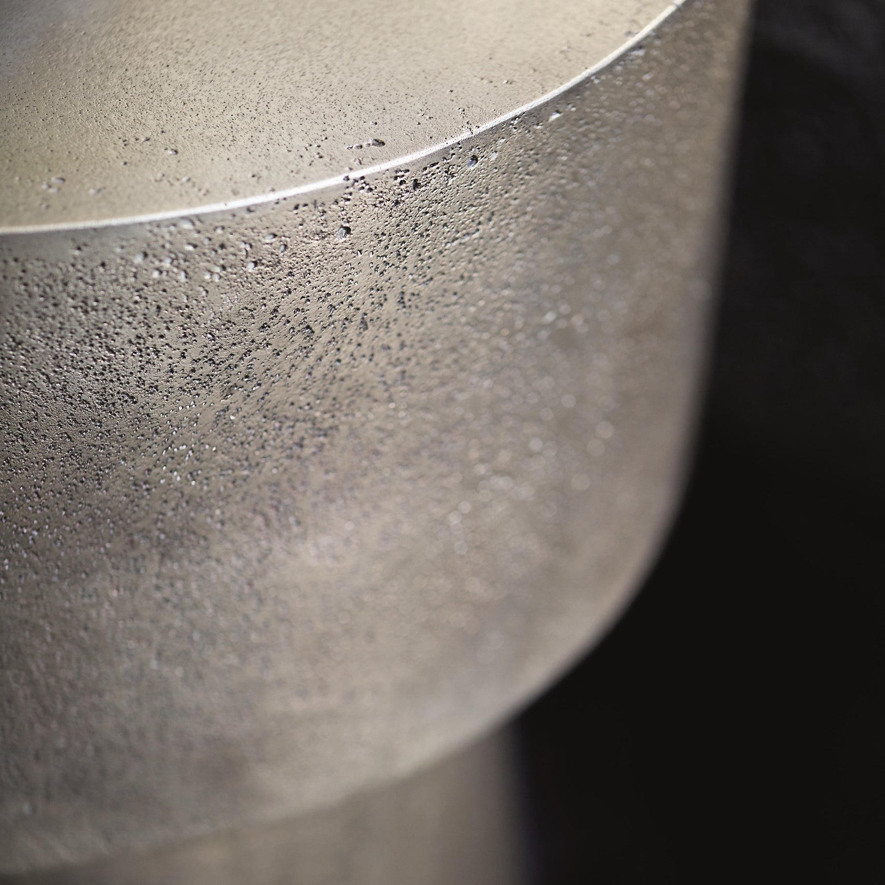 Linea Cone-Shaped Textured Graphite Side Table - Ornate Home