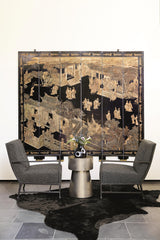 Linea Cone-Shaped Textured Graphite Side Table - Ornate Home