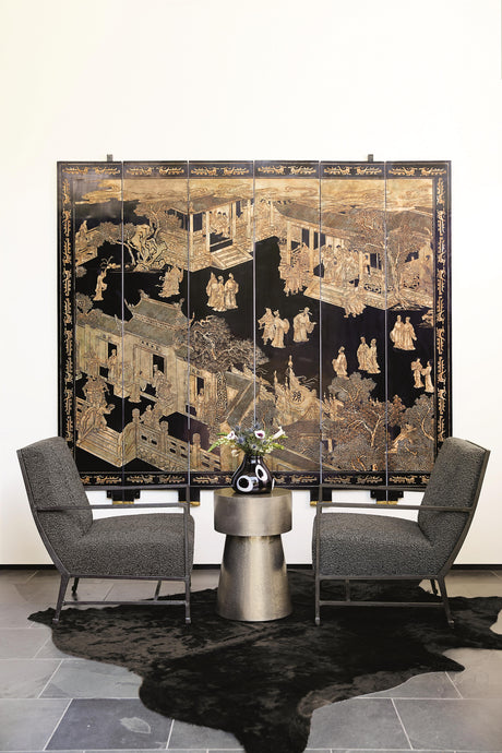 Linea Cone-Shaped Textured Graphite Side Table - Ornate Home