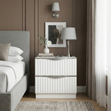 Linea Gray Nightstand - Ornate Home