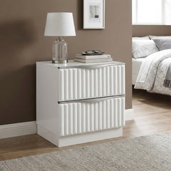 Linea Gray Nightstand - Ornate Home
