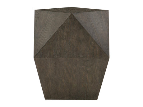 Linea Polyhedron Cerused Charcoal Side Table - Ornate Home