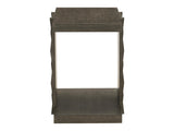 Linea Rectangular Cerused Charcoal Side Table - Ornate Home