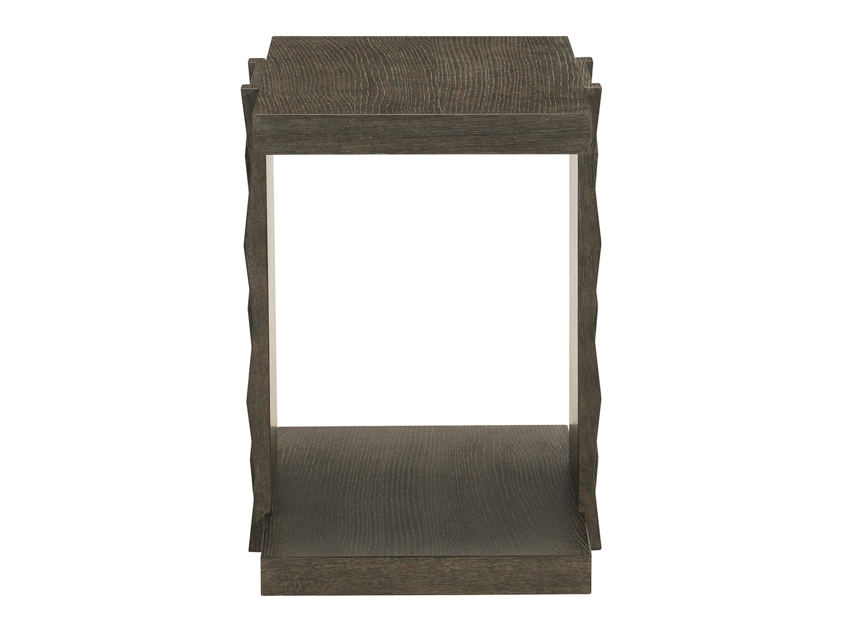 Linea Rectangular Cerused Charcoal Side Table - Ornate Home