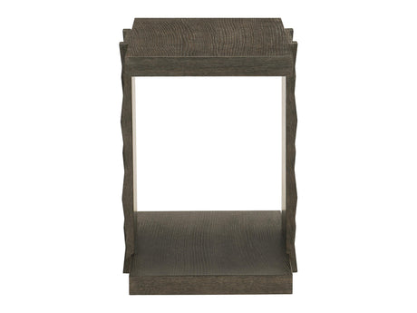Linea Rectangular Cerused Charcoal Side Table - Ornate Home