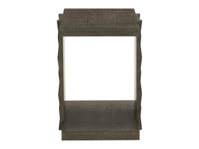 Linea Rectangular Cerused Charcoal Side Table - Ornate Home