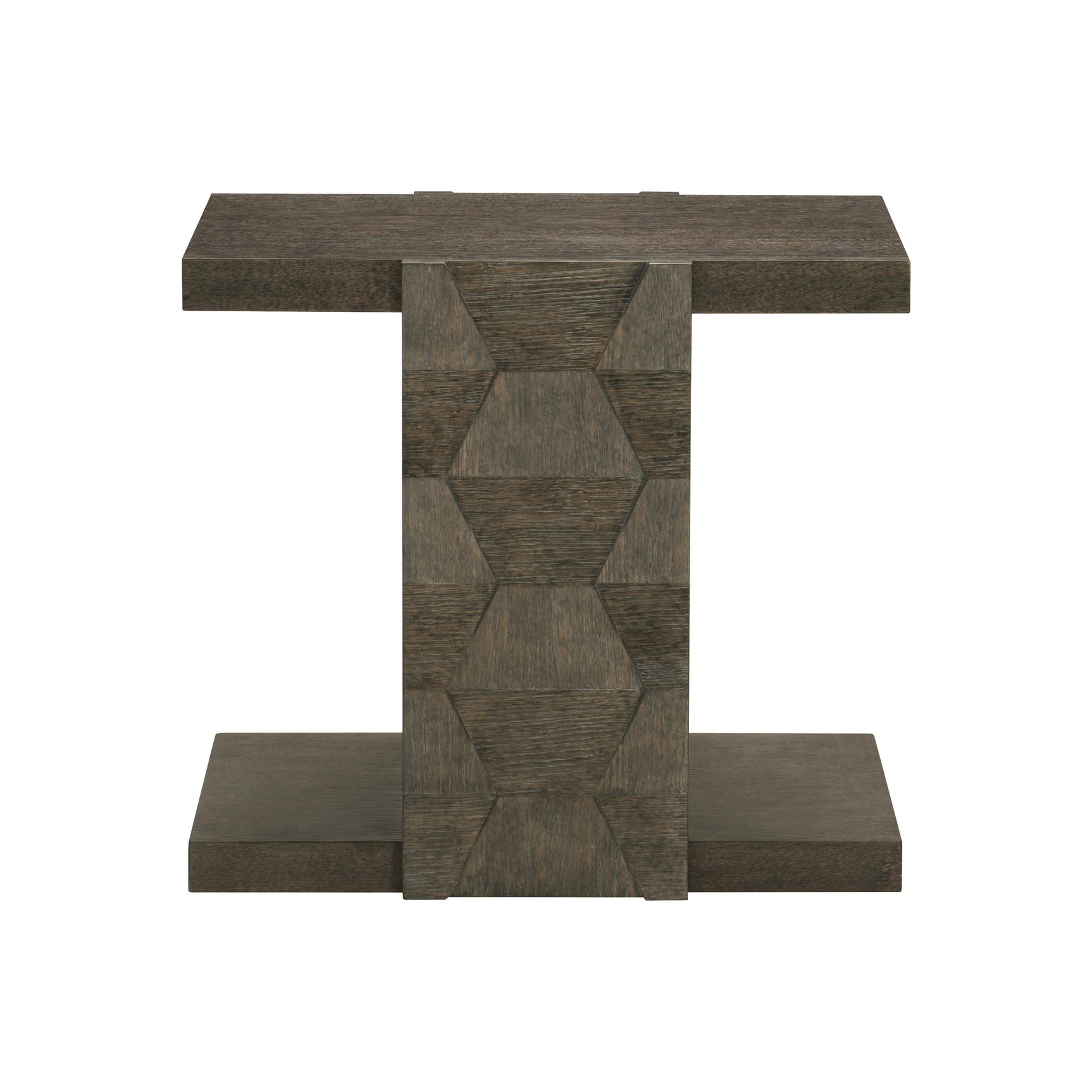 Linea Rectangular Cerused Charcoal Side Table - Ornate Home