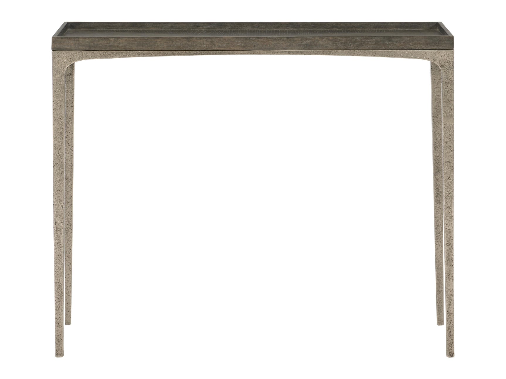 Linea Rectangular Textured Graphite/Cerused Charcoal Console Table - Ornate Home