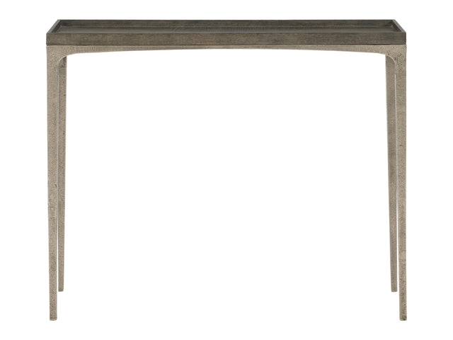 Linea Rectangular Textured Graphite/Cerused Charcoal Console Table - Ornate Home