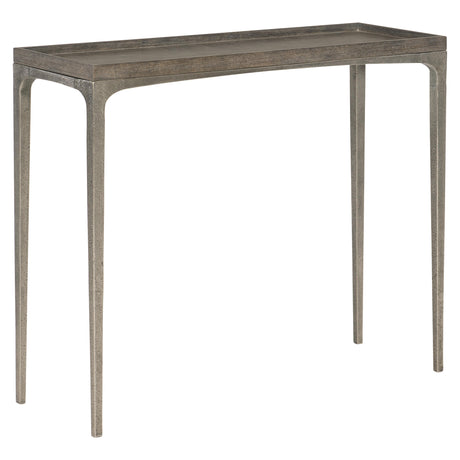 Linea Rectangular Textured Graphite/Cerused Charcoal Console Table - Ornate Home