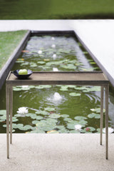 Linea Rectangular Textured Graphite/Cerused Charcoal Console Table - Ornate Home