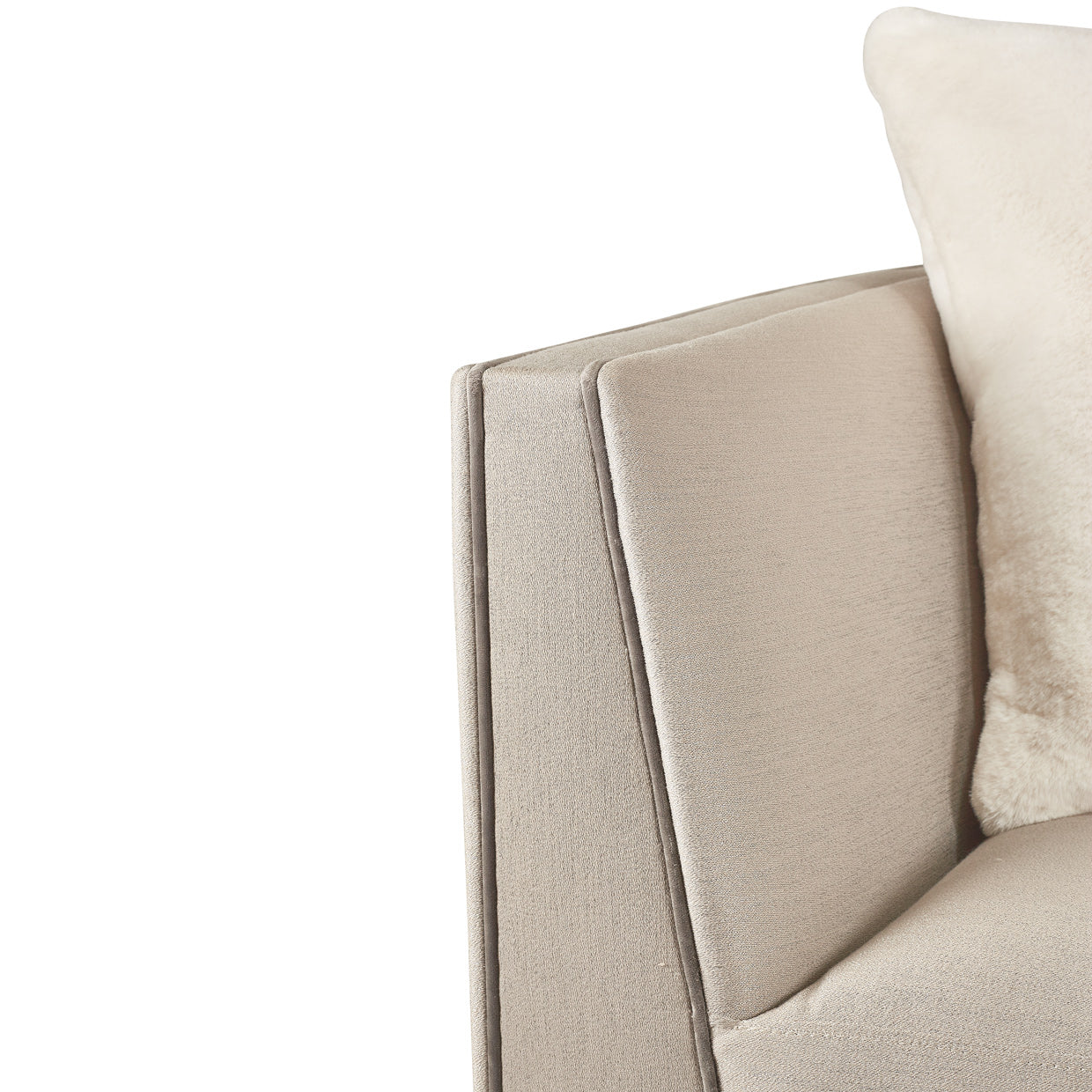 Linea Silver Mist/Metallic Sofa - Ornate Home
