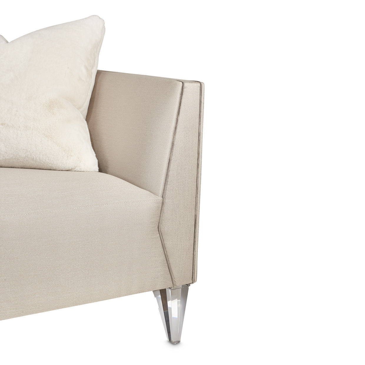 Linea Silver Mist/Metallic Sofa - Ornate Home