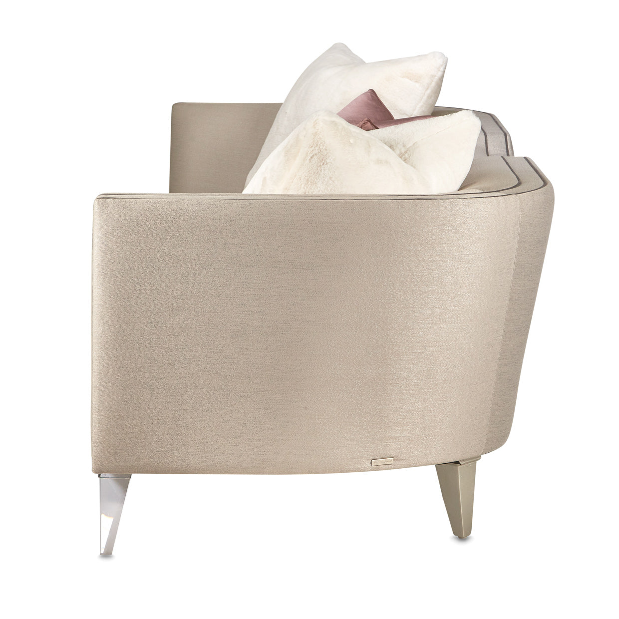 Linea Silver Mist/Metallic Sofa - Ornate Home