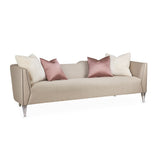 Linea Silver Mist/Metallic Sofa - Ornate Home