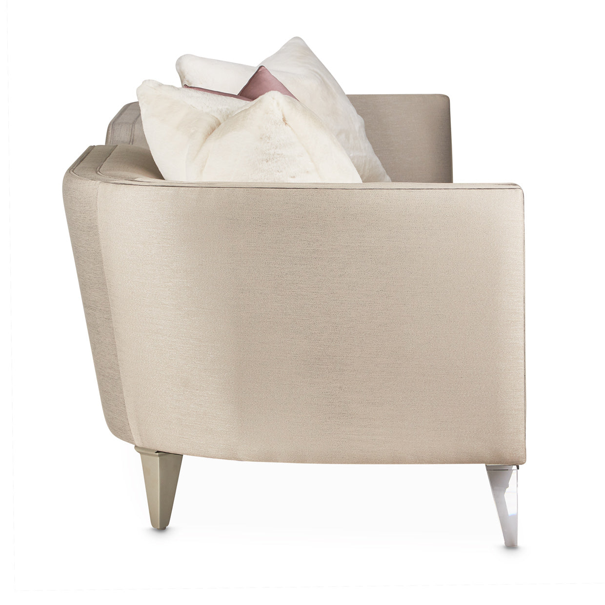 Linea Silver Mist/Metallic Sofa - Ornate Home