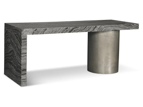 Linea Textured Graphite/Black Forest Desk - Ornate Home