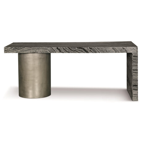 Linea Textured Graphite/Black Forest Desk - Ornate Home