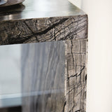 Linea Textured Graphite/Black Forest Desk - Ornate Home