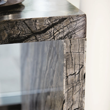 Linea Textured Graphite/Black Forest Desk - Ornate Home