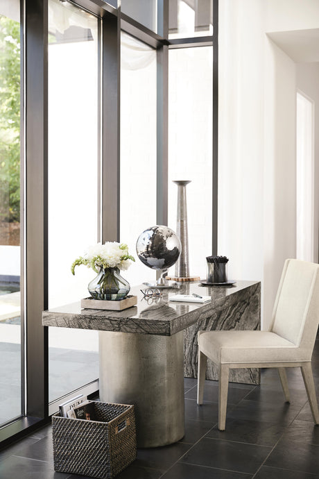 Linea Textured Graphite/Black Forest Desk - Ornate Home