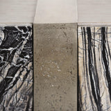 Linea Textured Graphite/Black Forest Marble/Cerused Greige Entertainment Credenza - Ornate Home