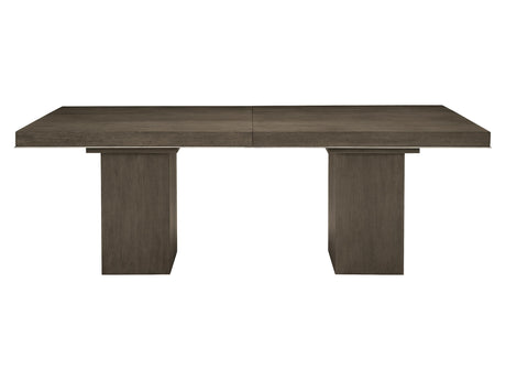 Linea Textured Graphite/Cerused Charcoal Dining Table - Ornate Home