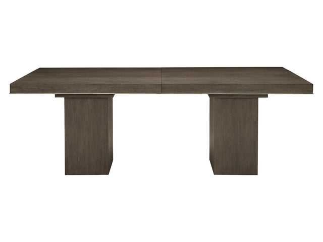 Linea Textured Graphite/Cerused Charcoal Dining Table - Ornate Home