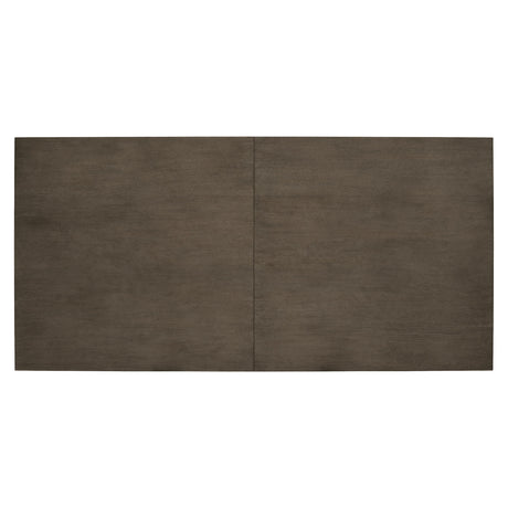 Linea Textured Graphite/Cerused Charcoal Dining Table - Ornate Home