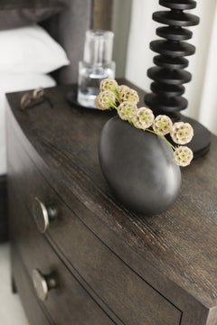 Linea Textured Graphite/Cerused Charcoal Nightstand - Ornate Home