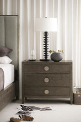Linea Textured Graphite/Cerused Charcoal Nightstand - Ornate Home