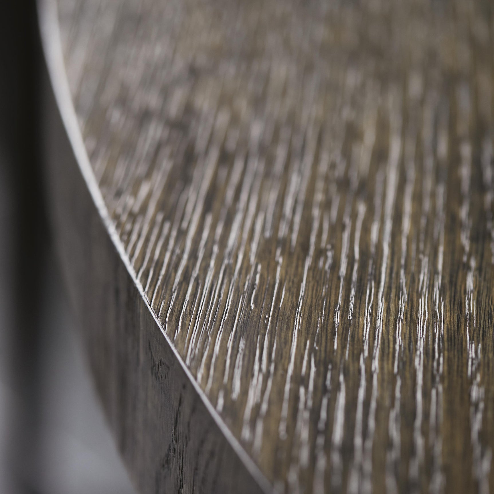 Linea Textured Graphite/Cerused Charcoal Round Dining Table - Ornate Home