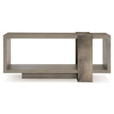 Linea Textured Graphite/Cerused Greige Console Table - Ornate Home