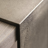 Linea Textured Graphite/Cerused Greige Console Table - Ornate Home