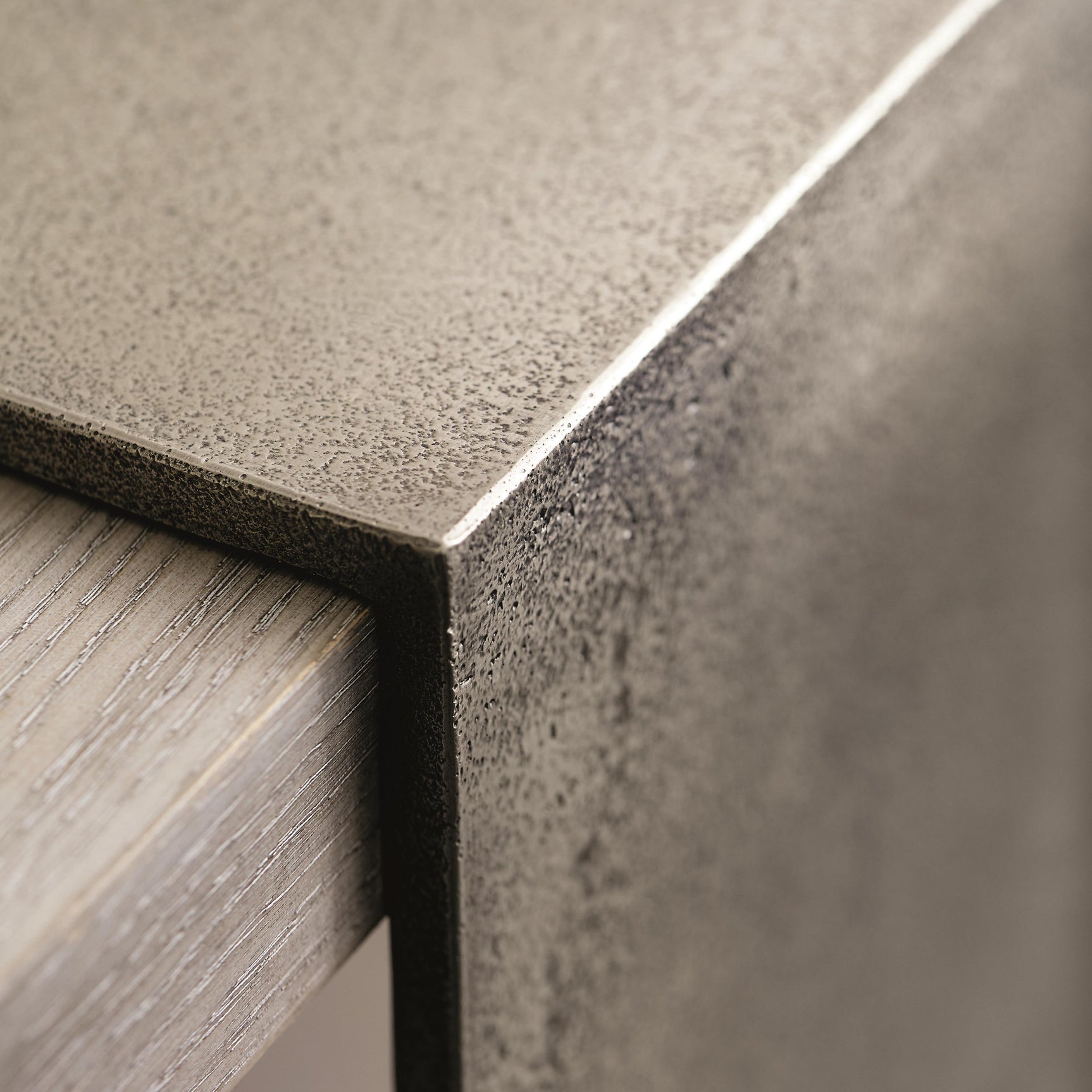 Linea Textured Graphite/Cerused Greige Console Table - Ornate Home