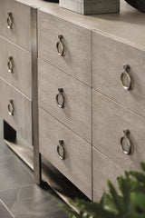 Linea Textured Graphite/Cerused Greige Dresser - Ornate Home