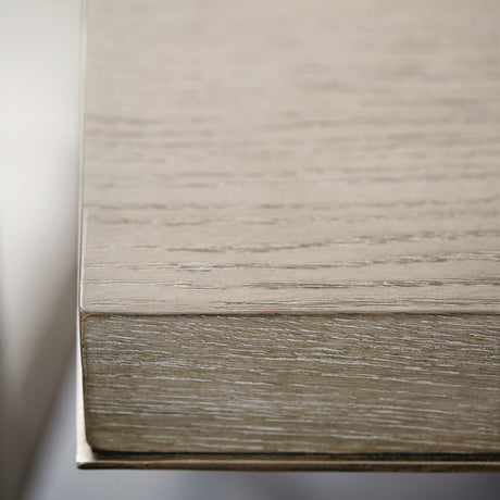 Linea Textured Graphite/Cerused Greige Rectangular Dining Table - Ornate Home