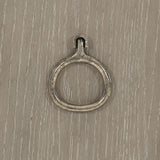 Linea Textured Graphite/Cerused Greige Ring Pull Nightstand - Ornate Home