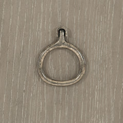 Linea Textured Graphite/Cerused Greige Ring Pull Nightstand - Ornate Home
