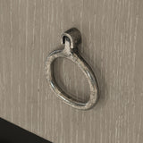 Linea Textured Graphite/Cerused Greige Ring Pull Nightstand - Ornate Home