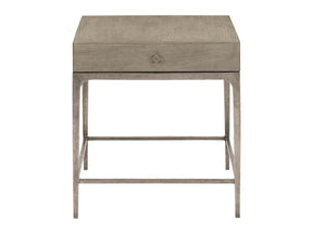 Linea Textured Graphite/Cerused Greige Side Table - Ornate Home