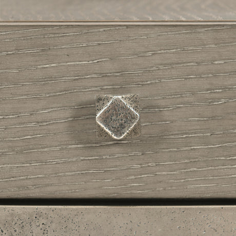 Linea Textured Graphite/Cerused Greige Side Table - Ornate Home