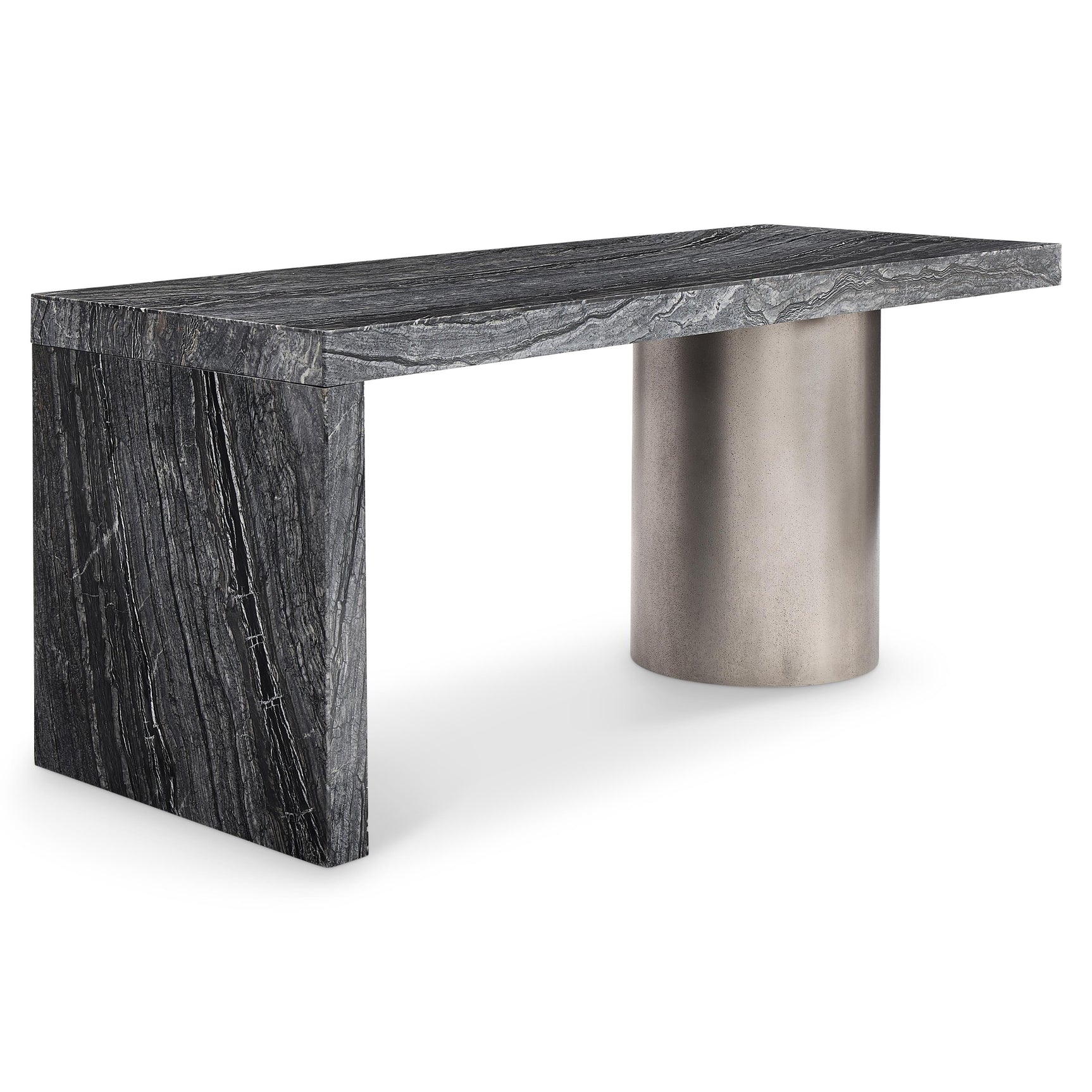 Linea Textured Graphite Desk - Ornate Home