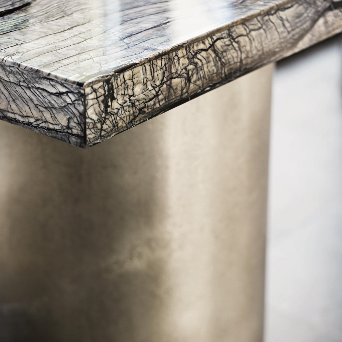 Linea Textured Graphite Desk - Ornate Home